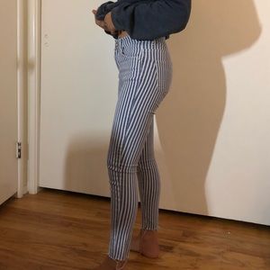 zara skinny pinstripe jeans